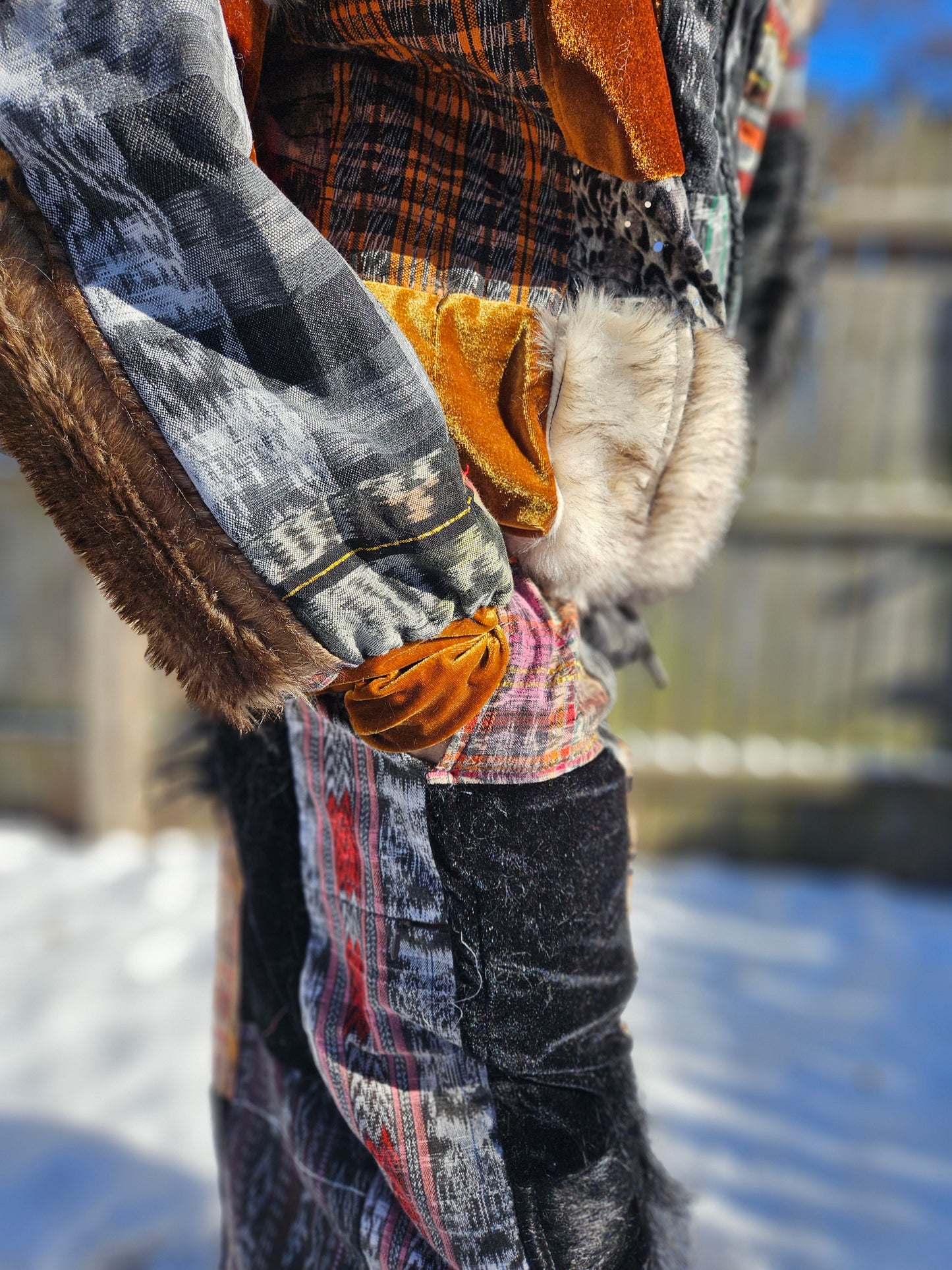 Patchwork Furry Jogger