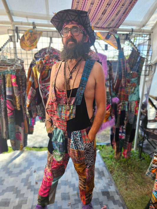 Patchwork Overalls