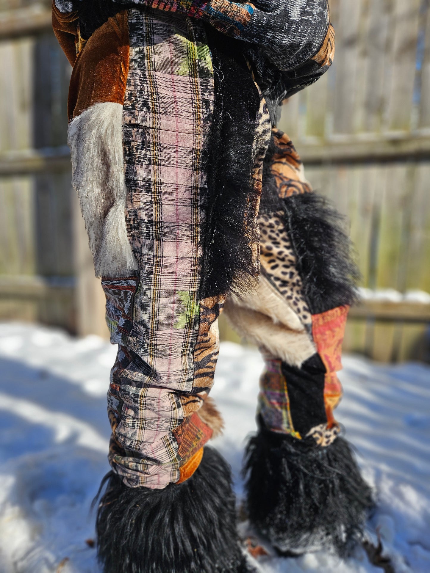 Patchwork Furry Jogger