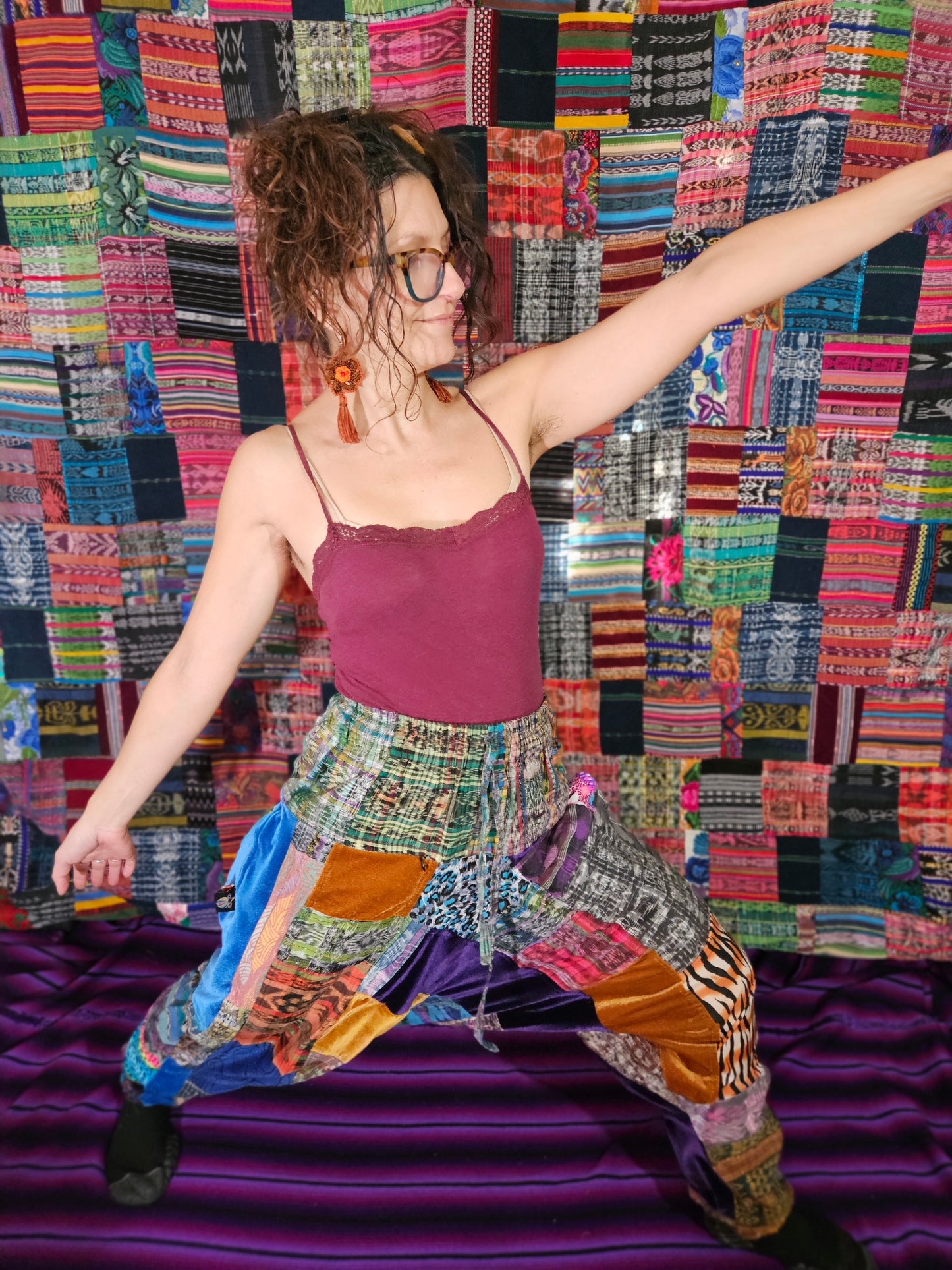 Patchwork Harem Pants