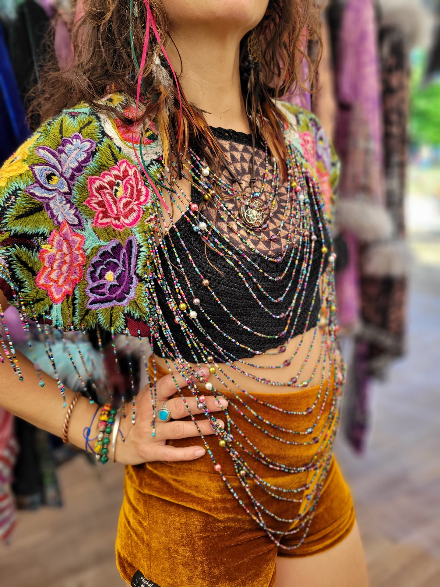 Beaded Goddess Top