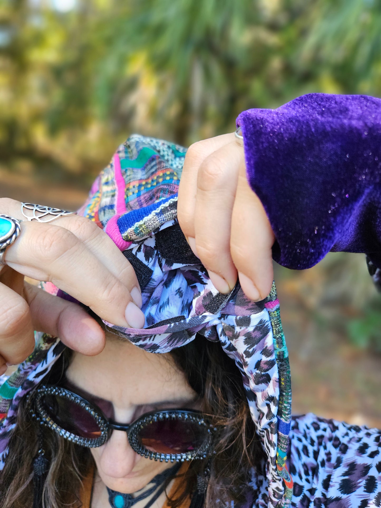 Hooded Jacket - Purple Leopard / Purple Velvet