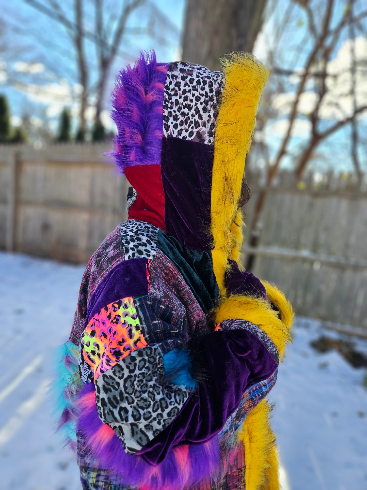 Patchwork Cloak - Fuzzy Dream