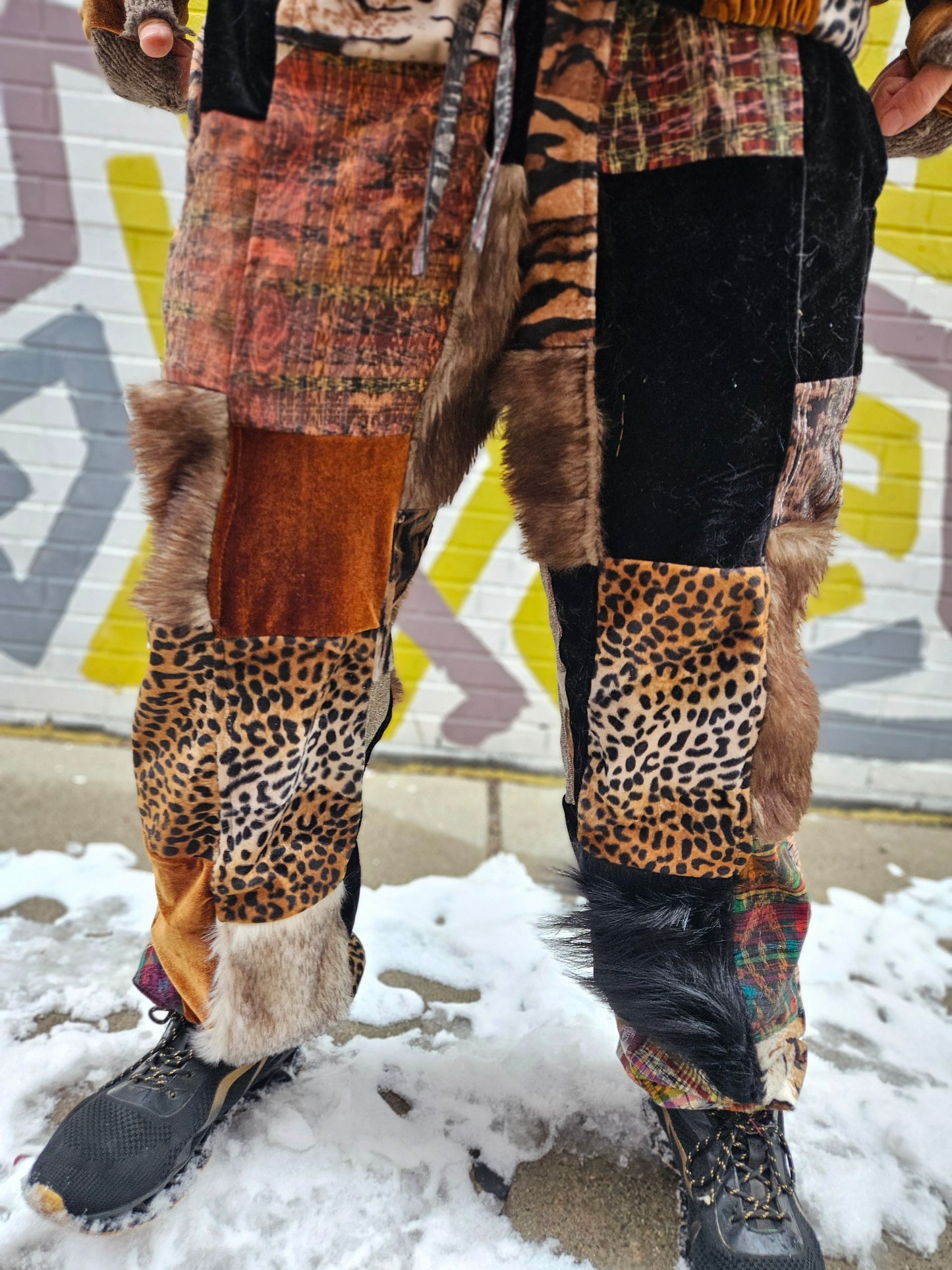 Patchwork Furry Jogger