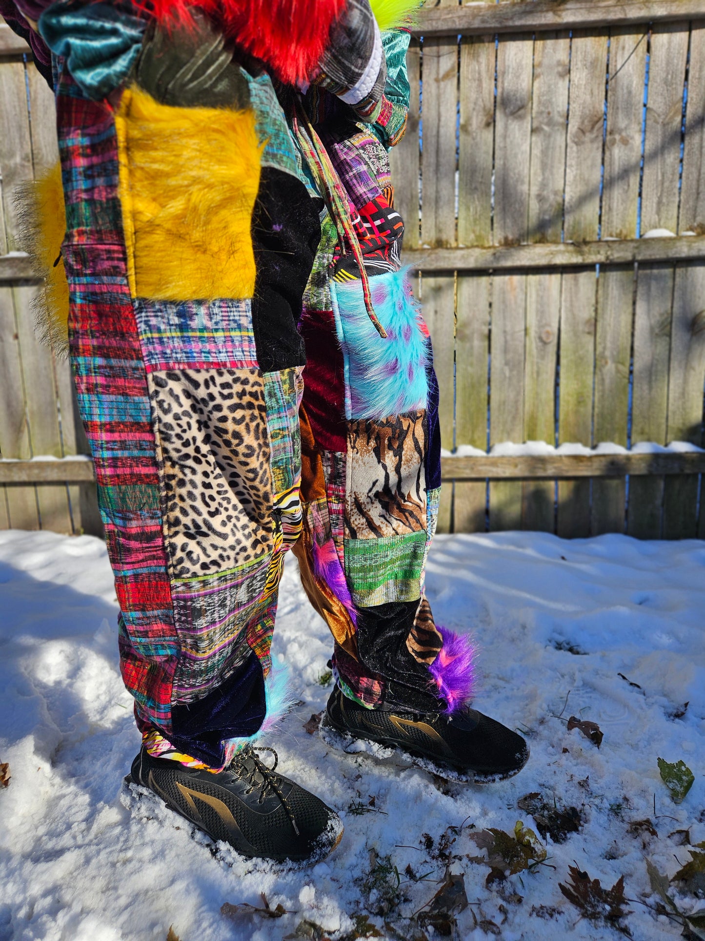 Patchwork Furry Jogger