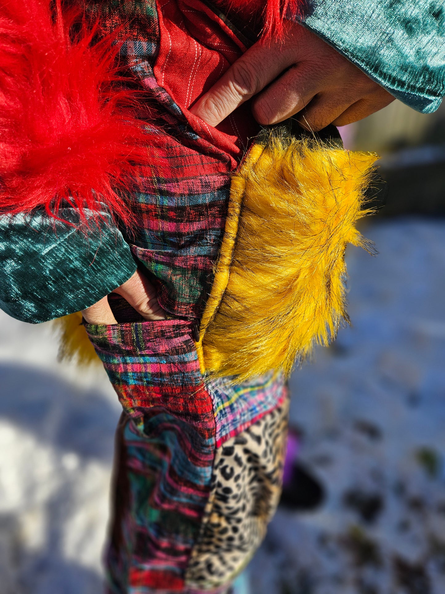 Patchwork Furry Jogger