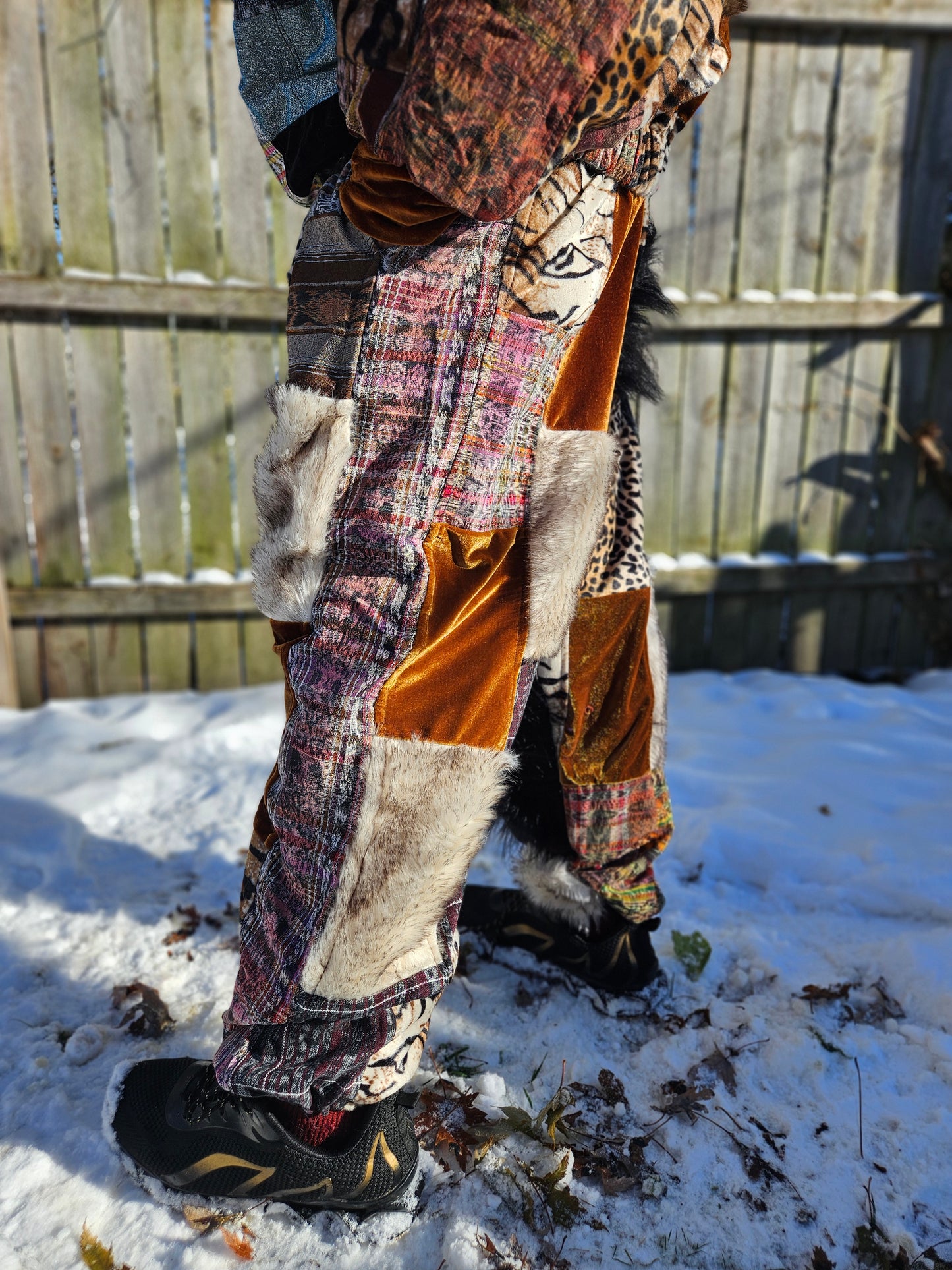 Patchwork Furry Jogger