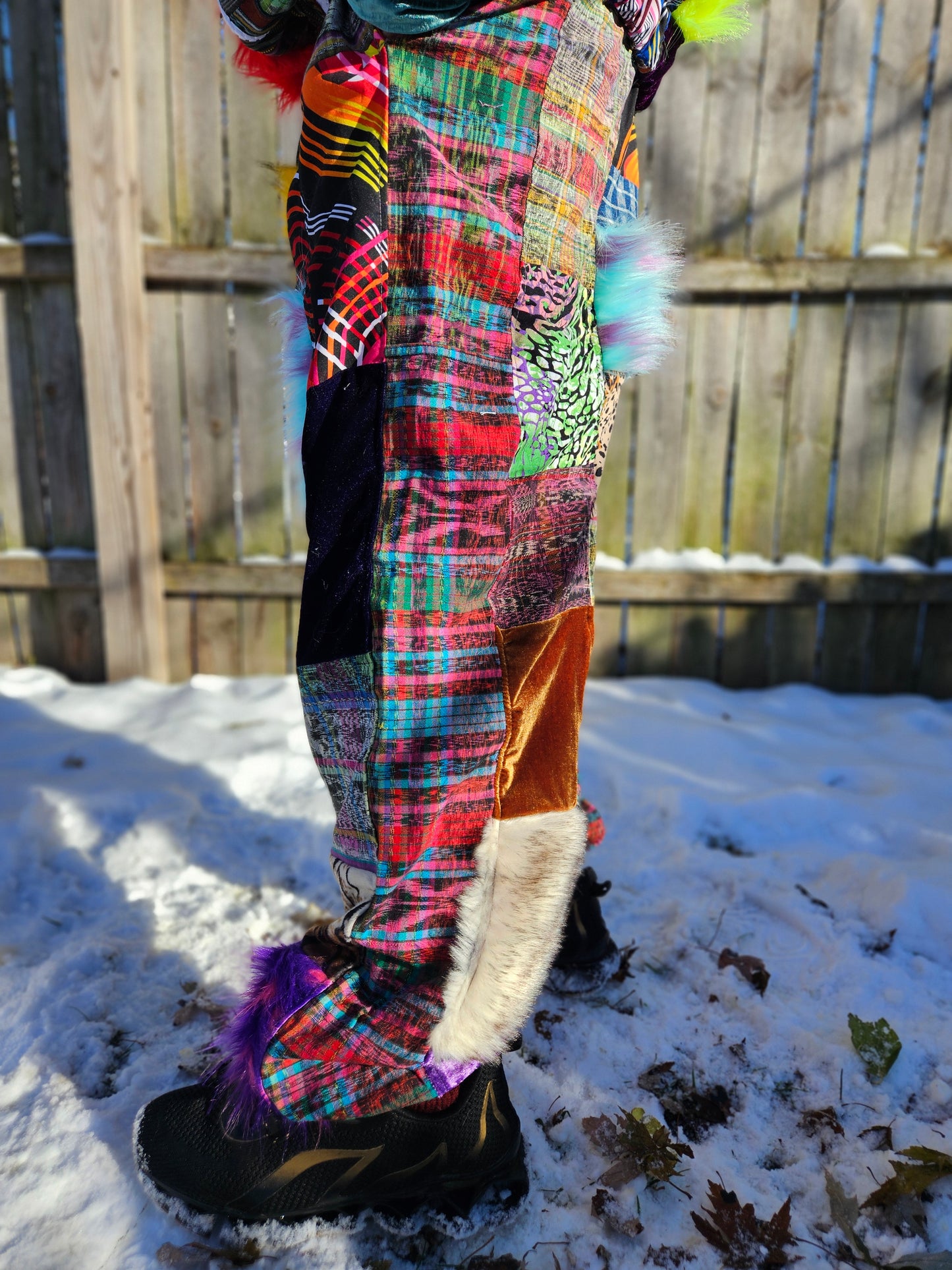 Patchwork Furry Jogger