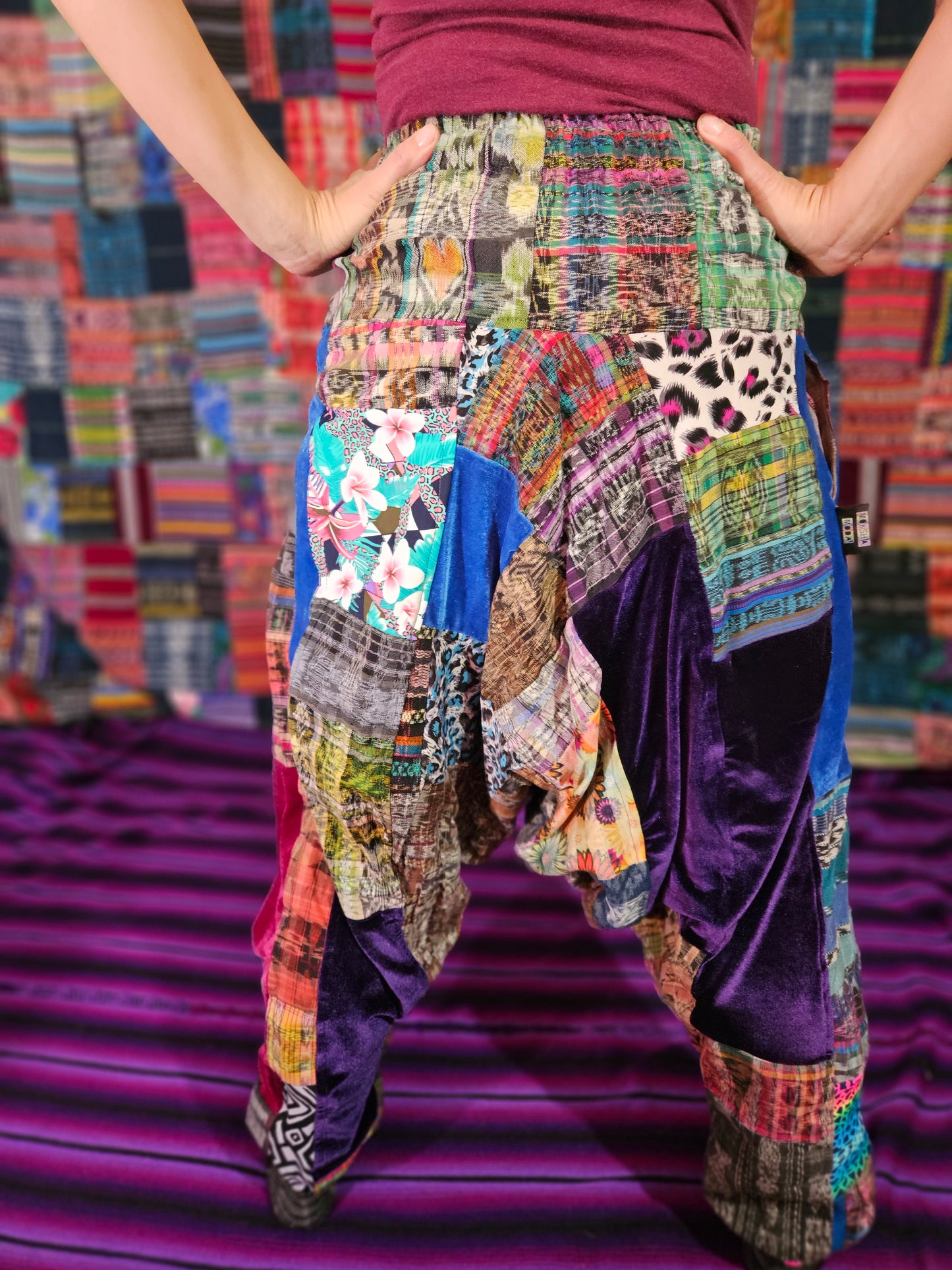 Patchwork Harem Pants