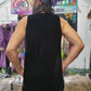 Festival Tank Top - Blue Leopard / Black Velvet