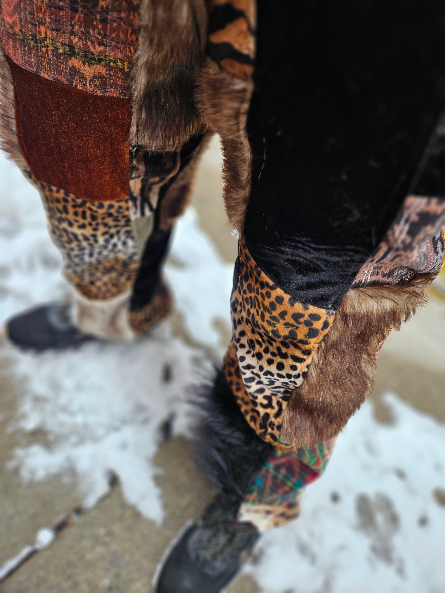 Patchwork Furry Jogger