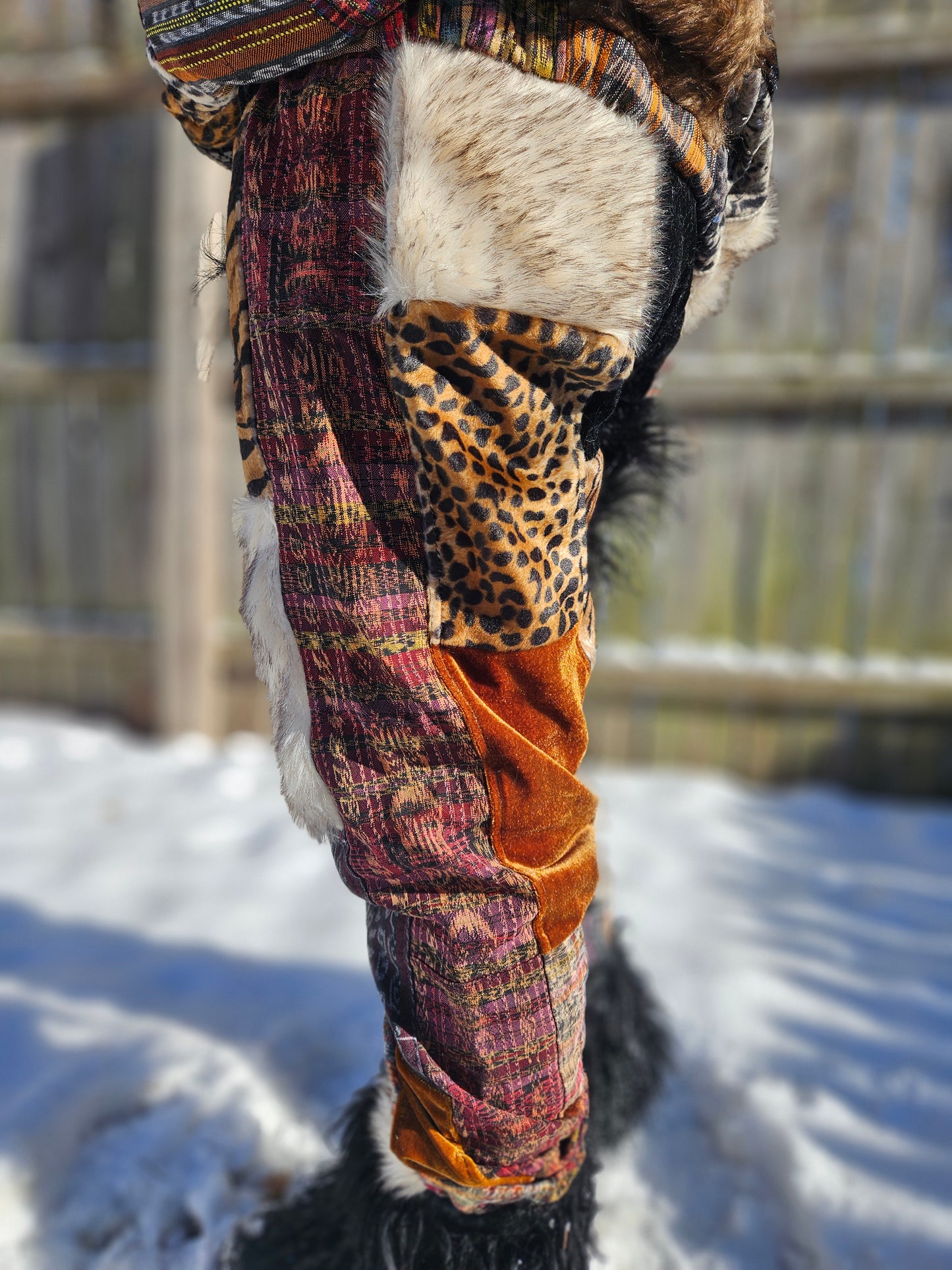 Patchwork Furry Jogger