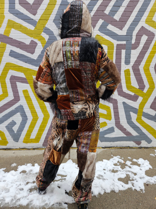 Patchwork Furry Jogger