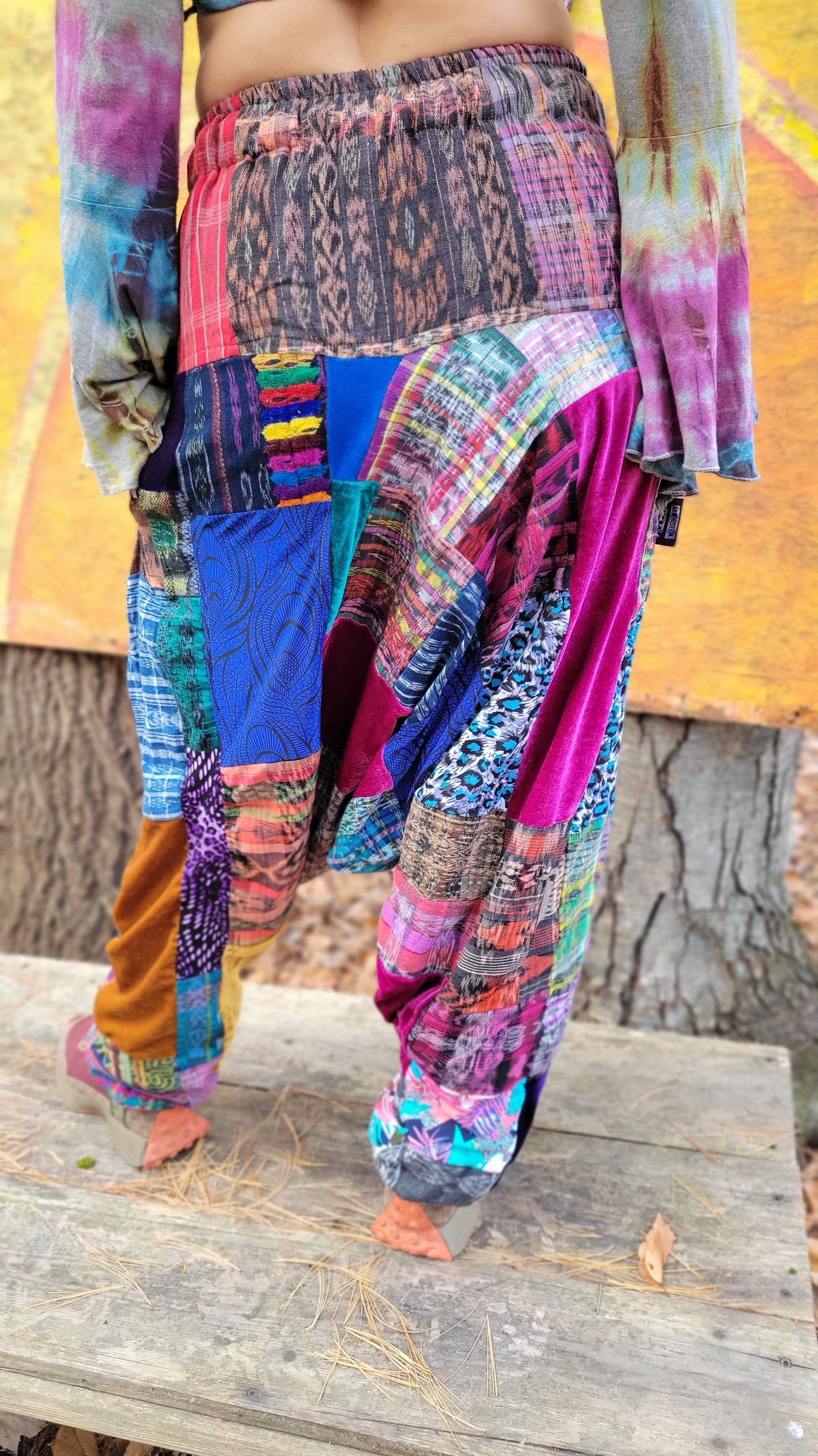 Patchwork Harem Pants