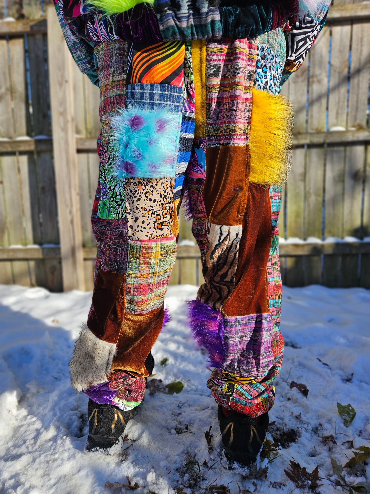 Patchwork Furry Jogger