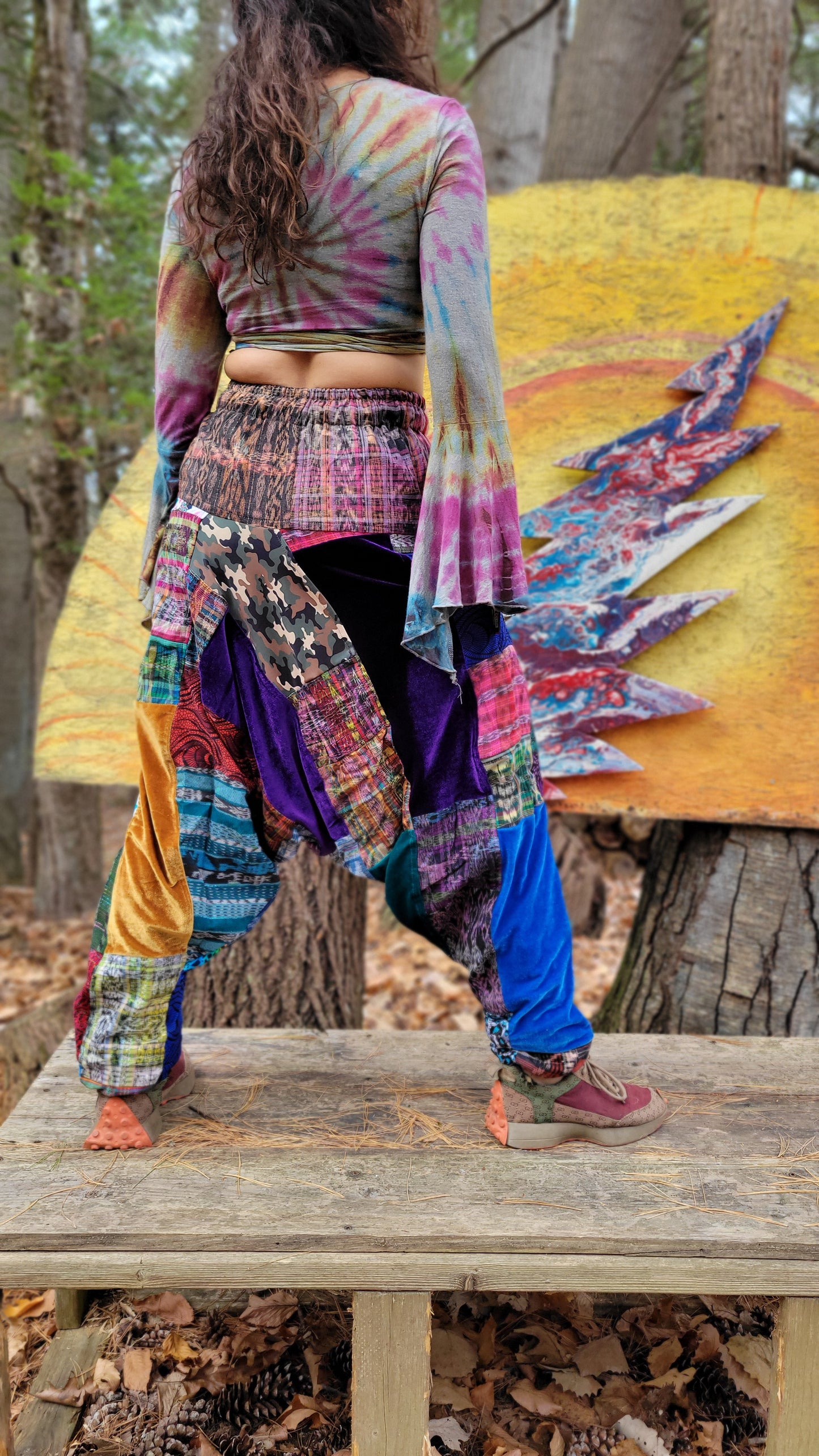 Patchwork Harem Pants