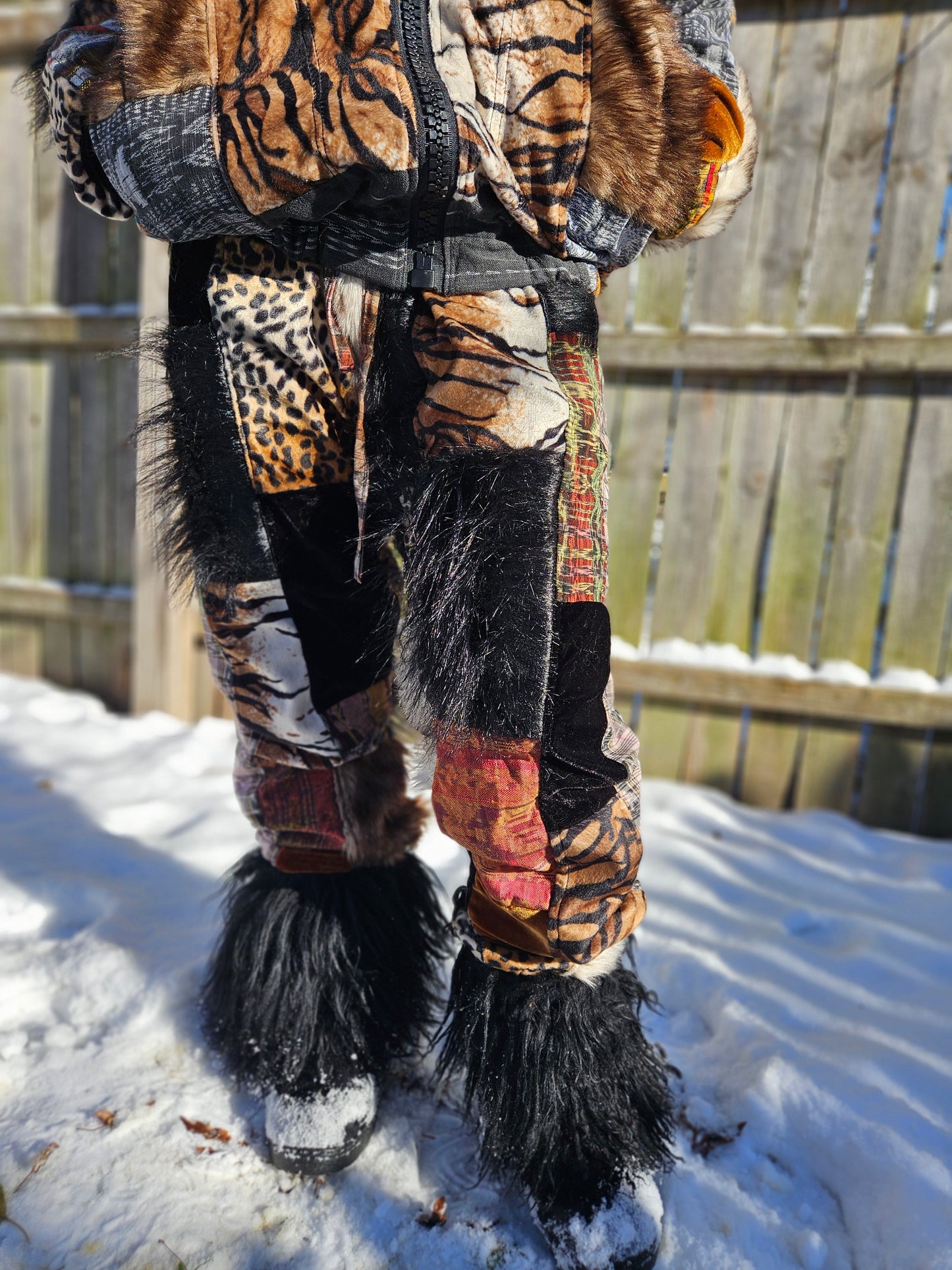 Patchwork Furry Jogger