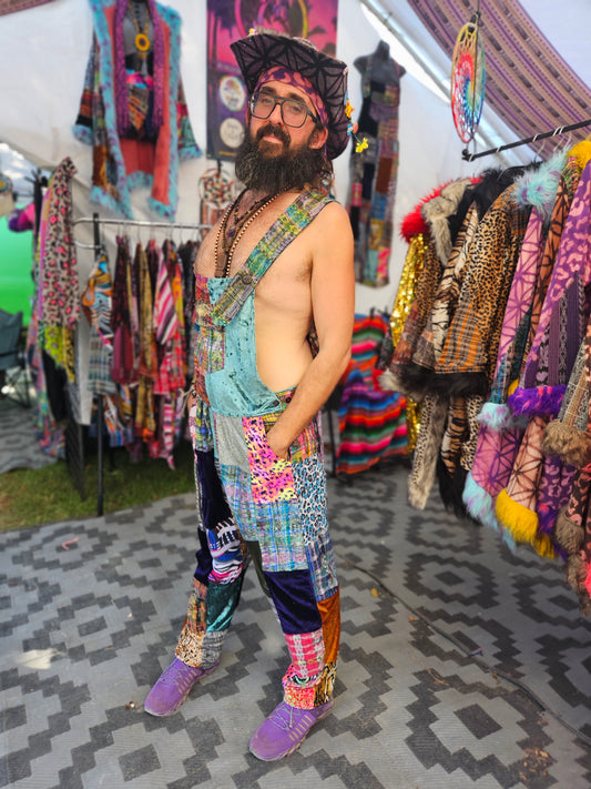 Patchwork Overalls