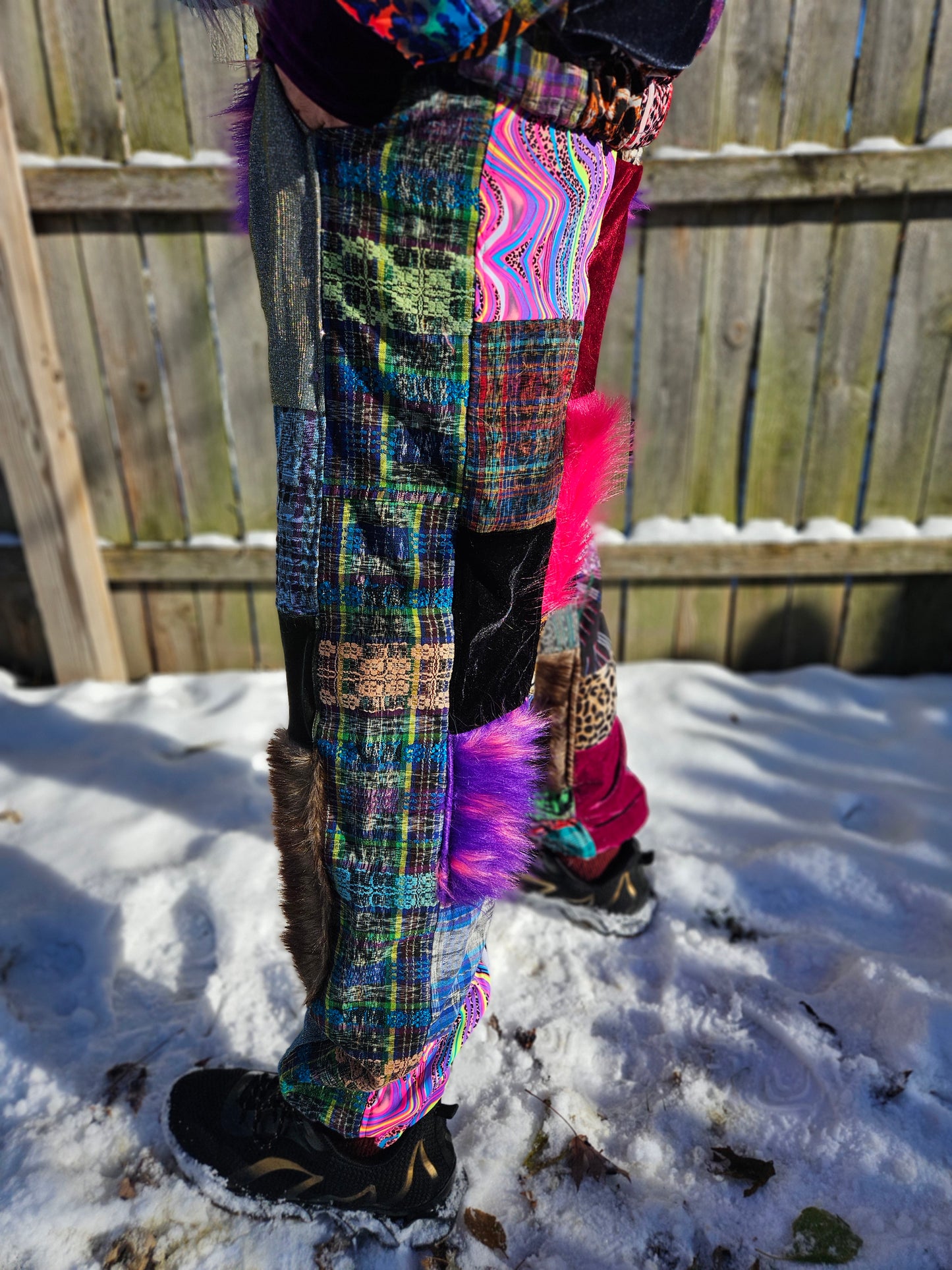 Patchwork Furry Jogger