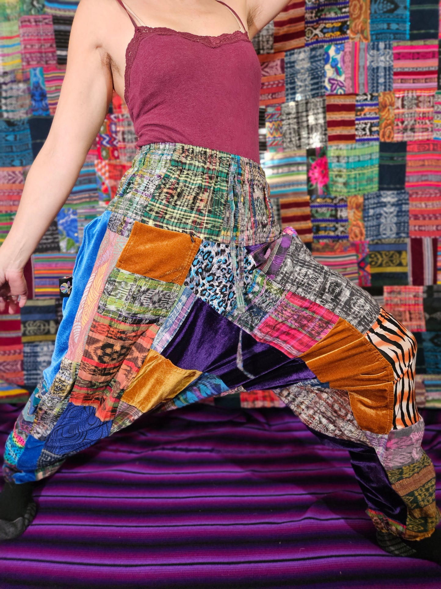 Patchwork Harem Pants