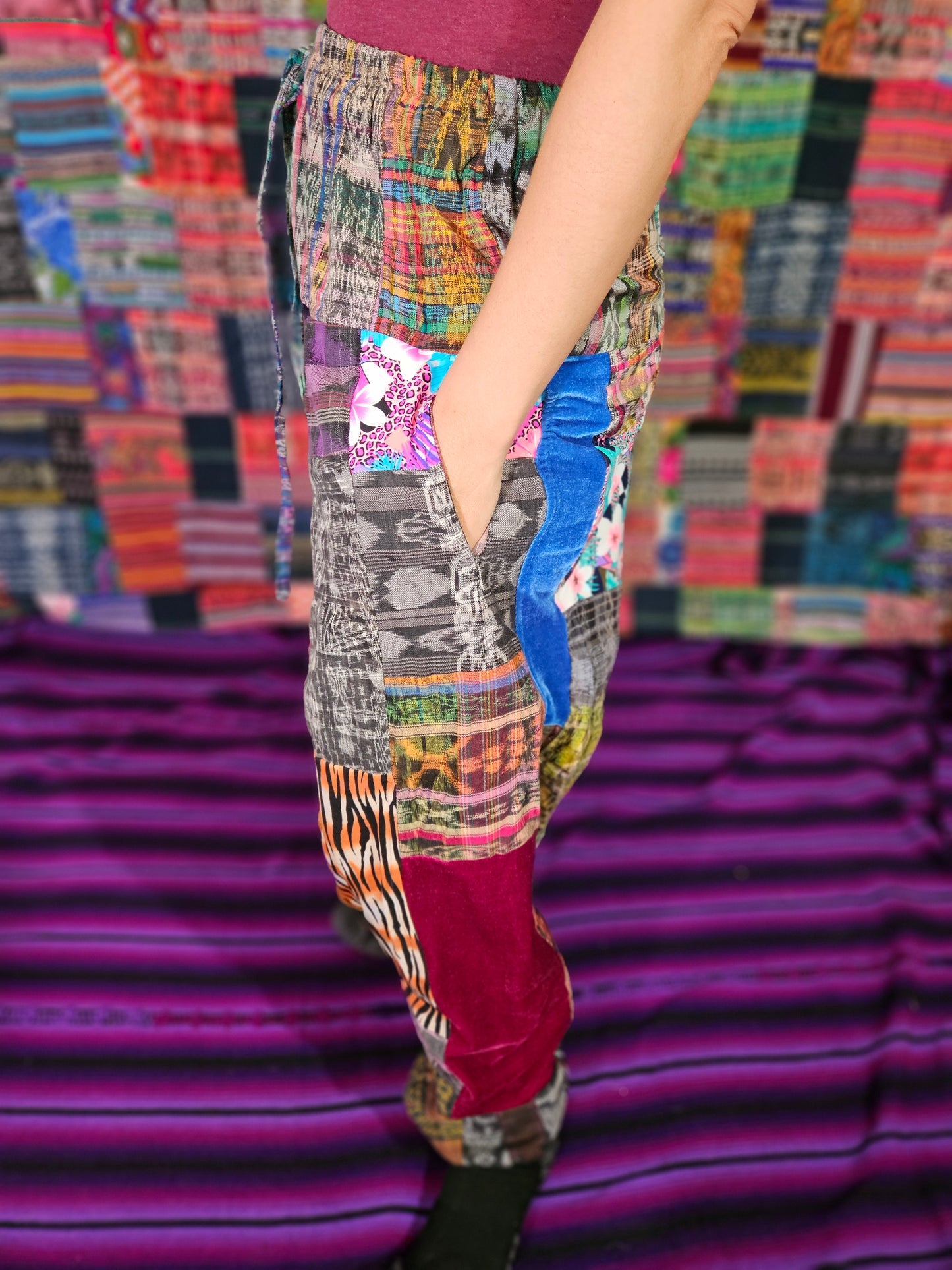 Patchwork Harem Pants