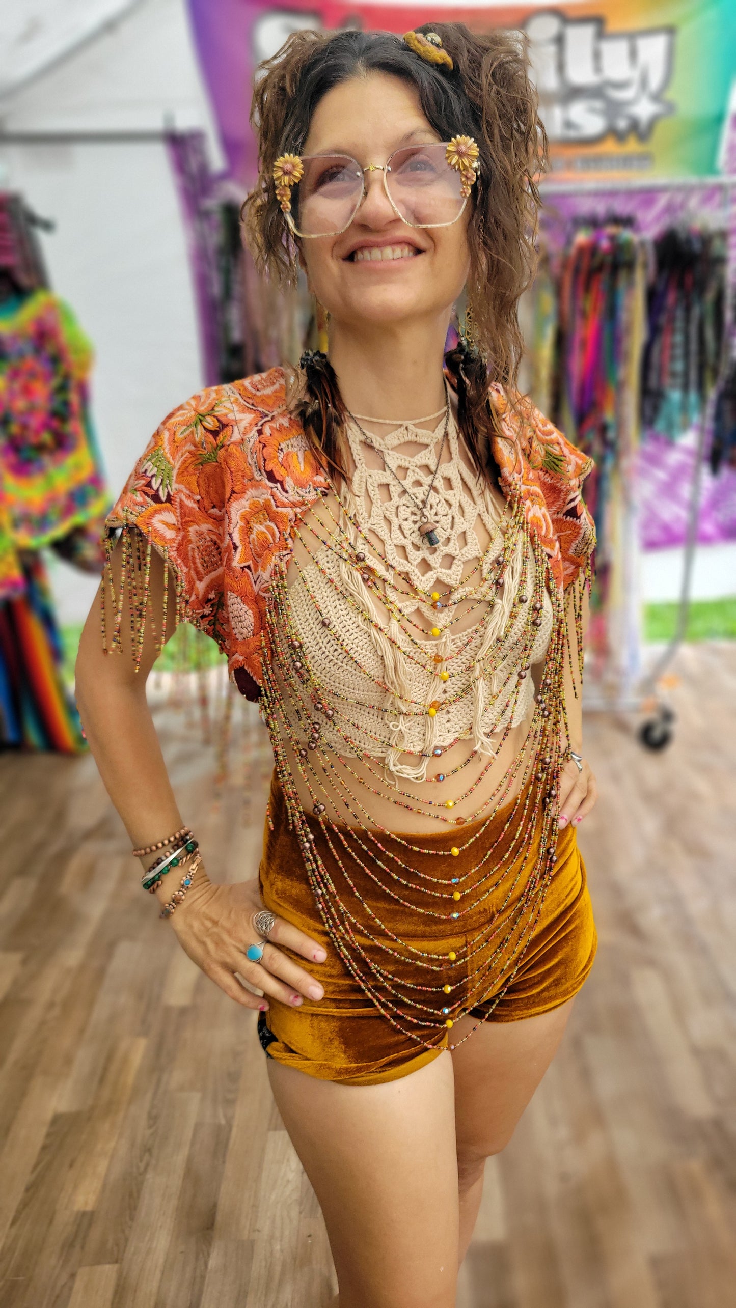 Beaded Goddess Top