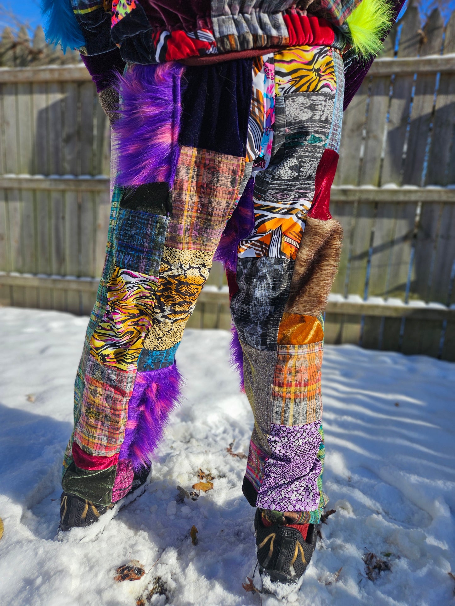 Patchwork Furry Jogger