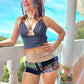 Patchwork Booty Shorts