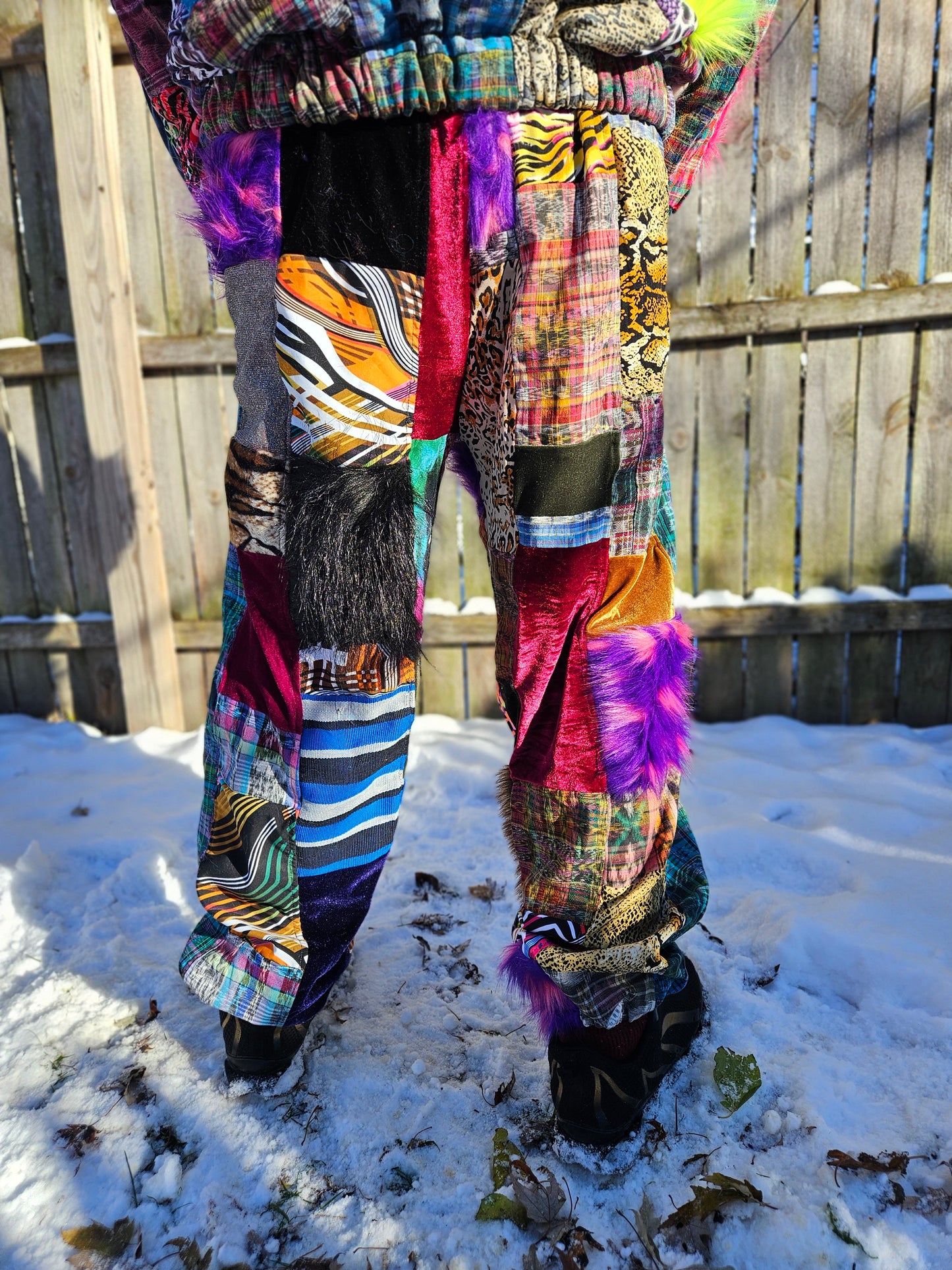 Patchwork Furry Jogger