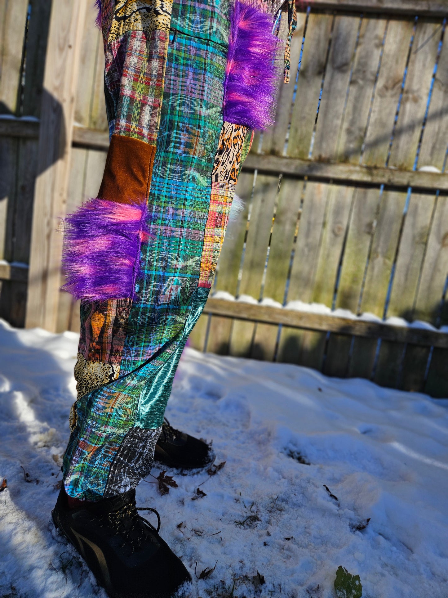 Patchwork Furry Jogger