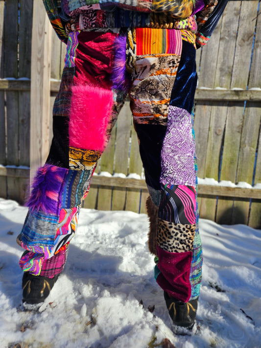 Patchwork Furry Jogger