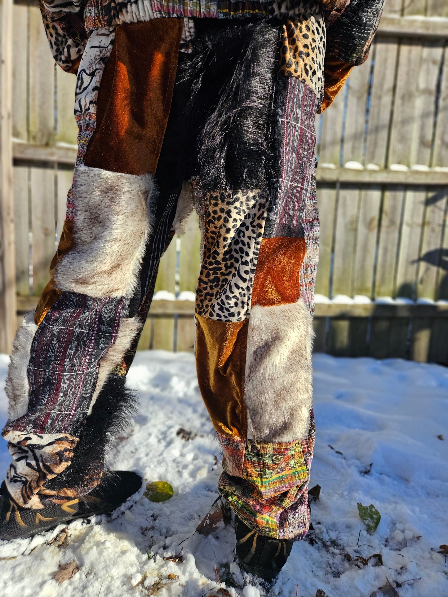 Patchwork Furry Jogger