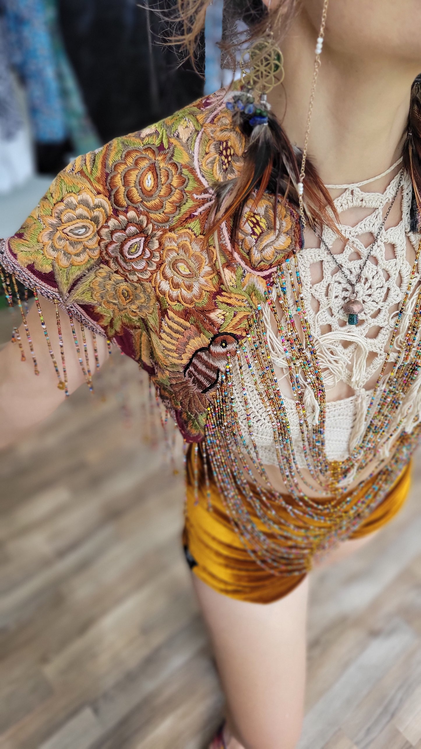 Beaded Goddess Top