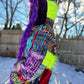 Patchwork Cloak - Fluffy Rainbow
