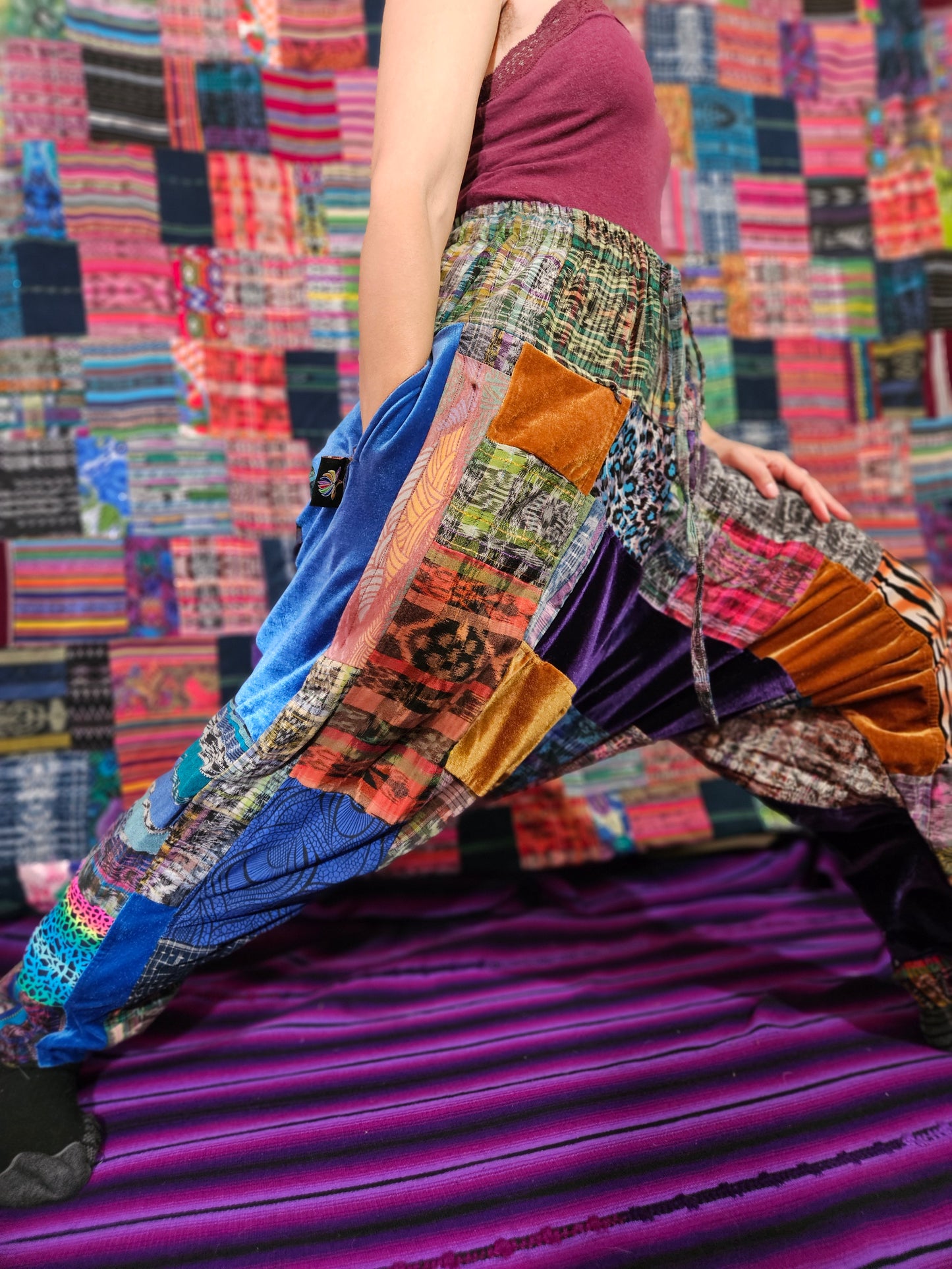 Patchwork Harem Pants