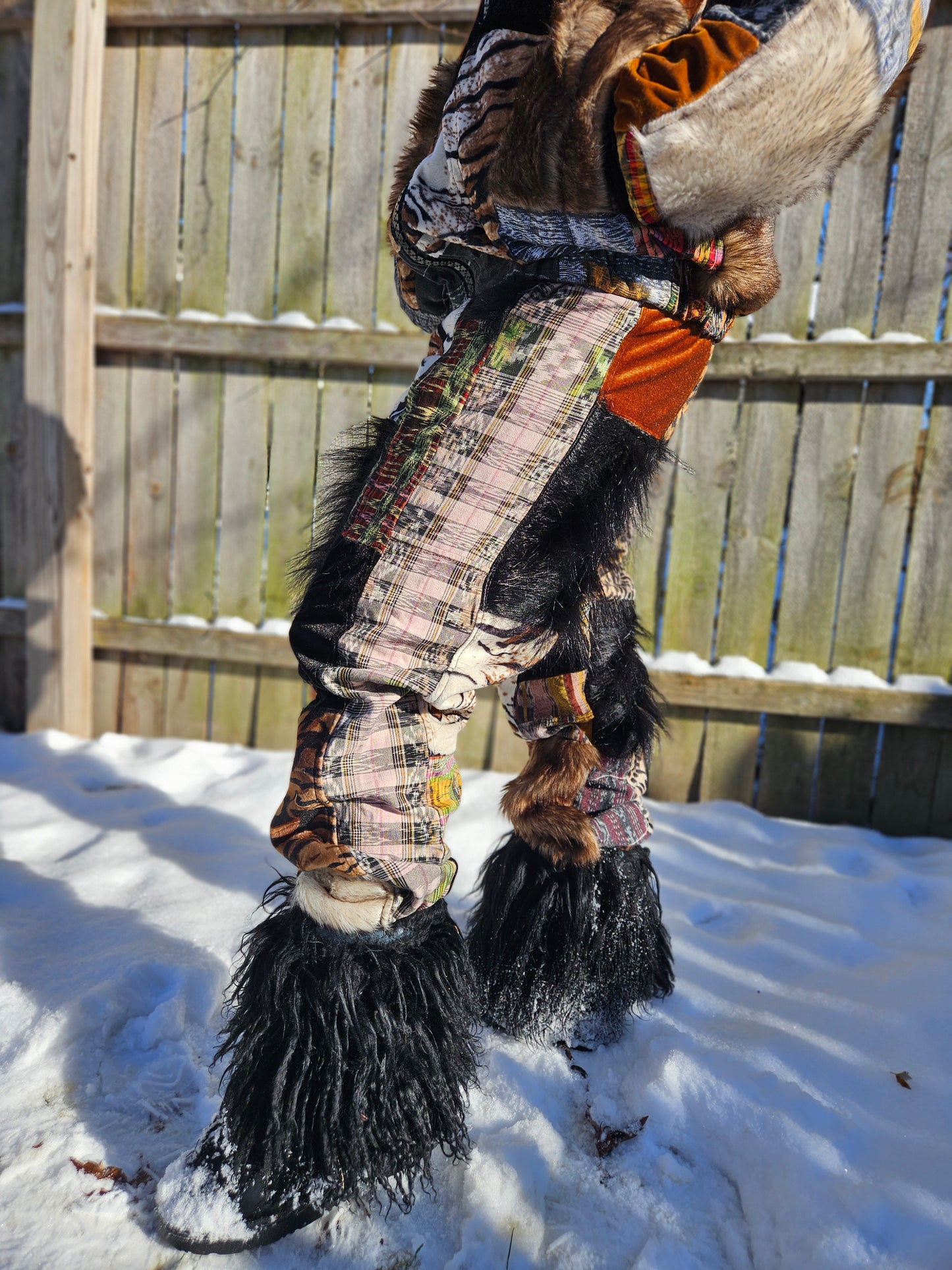 Patchwork Furry Jogger