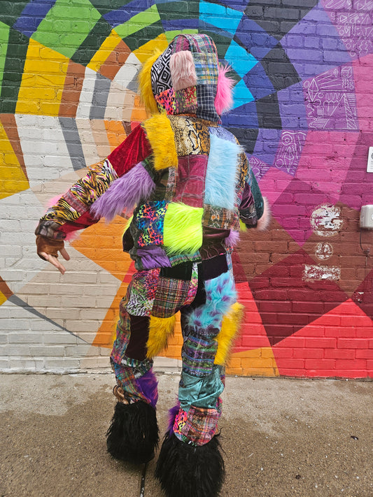Patchwork Furry Jogger