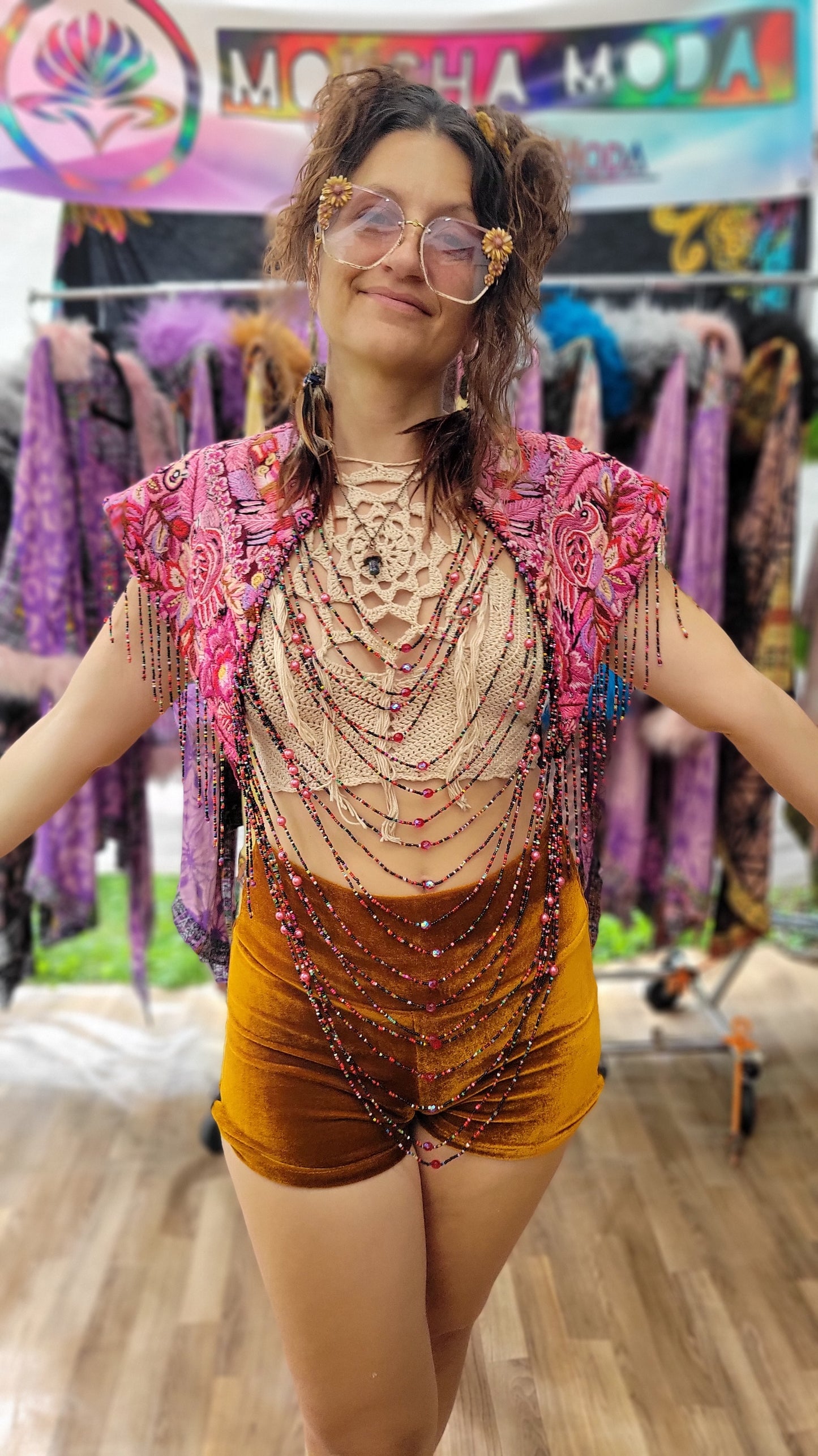 Beaded Goddess Top