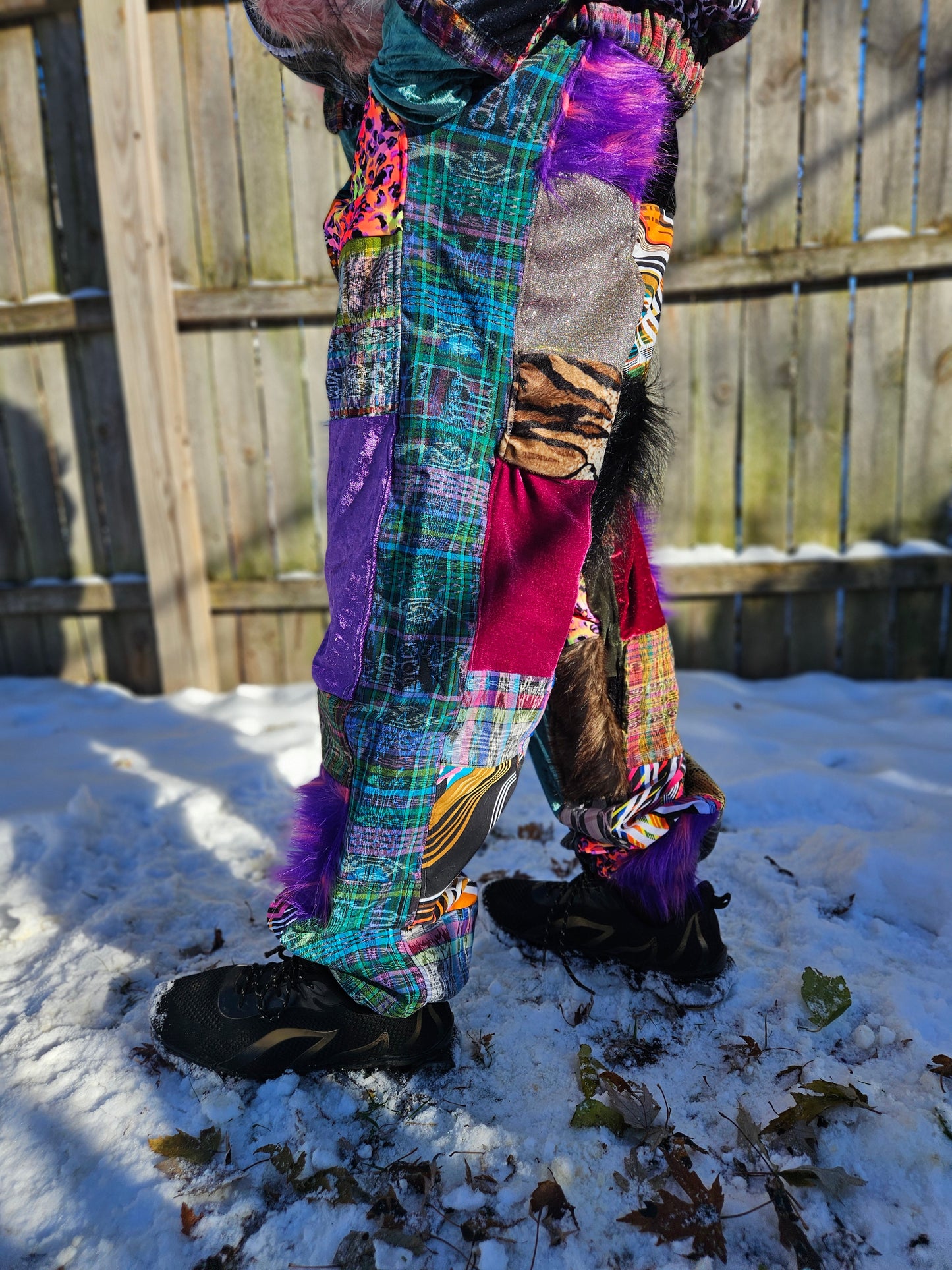 Patchwork Furry Jogger