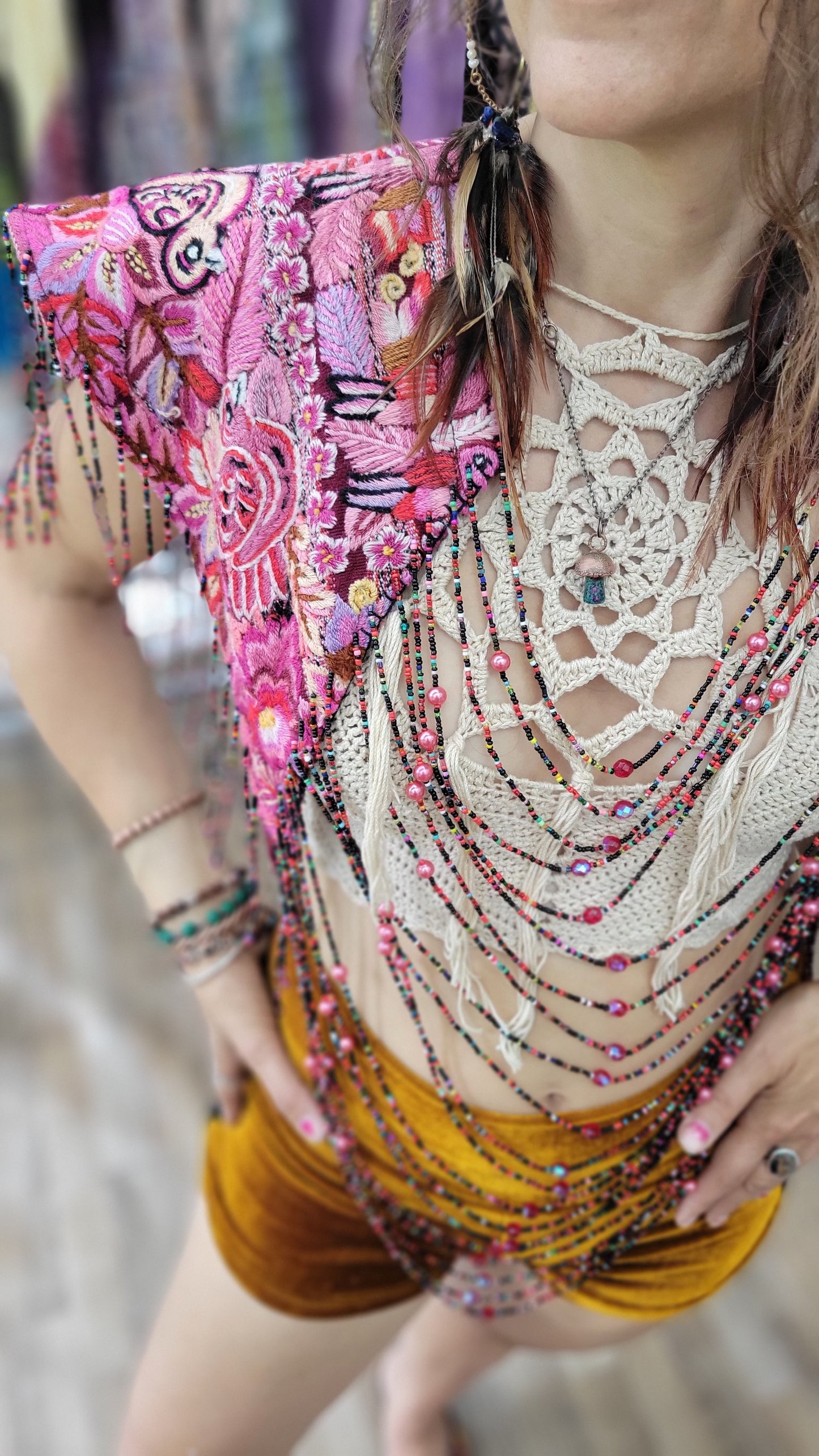 Beaded Goddess Top