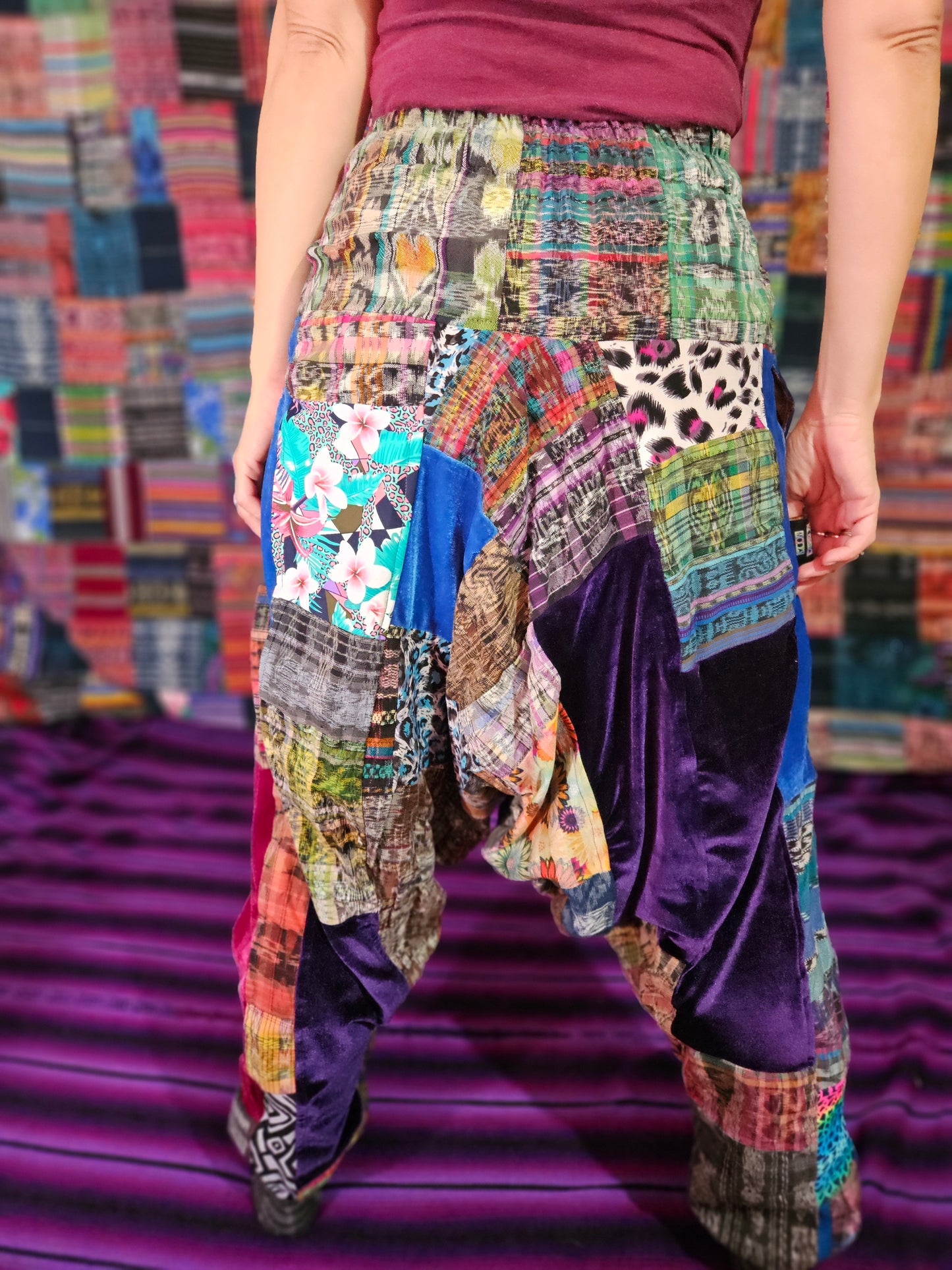 Patchwork Harem Pants
