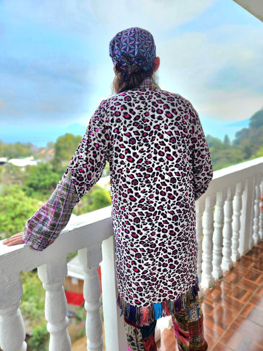 Kimono - Leopardo Rosada