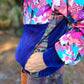 Hooded Jacket - Tropical print / Blue Velvet