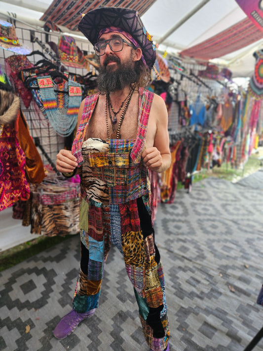 Patchwork Overalls