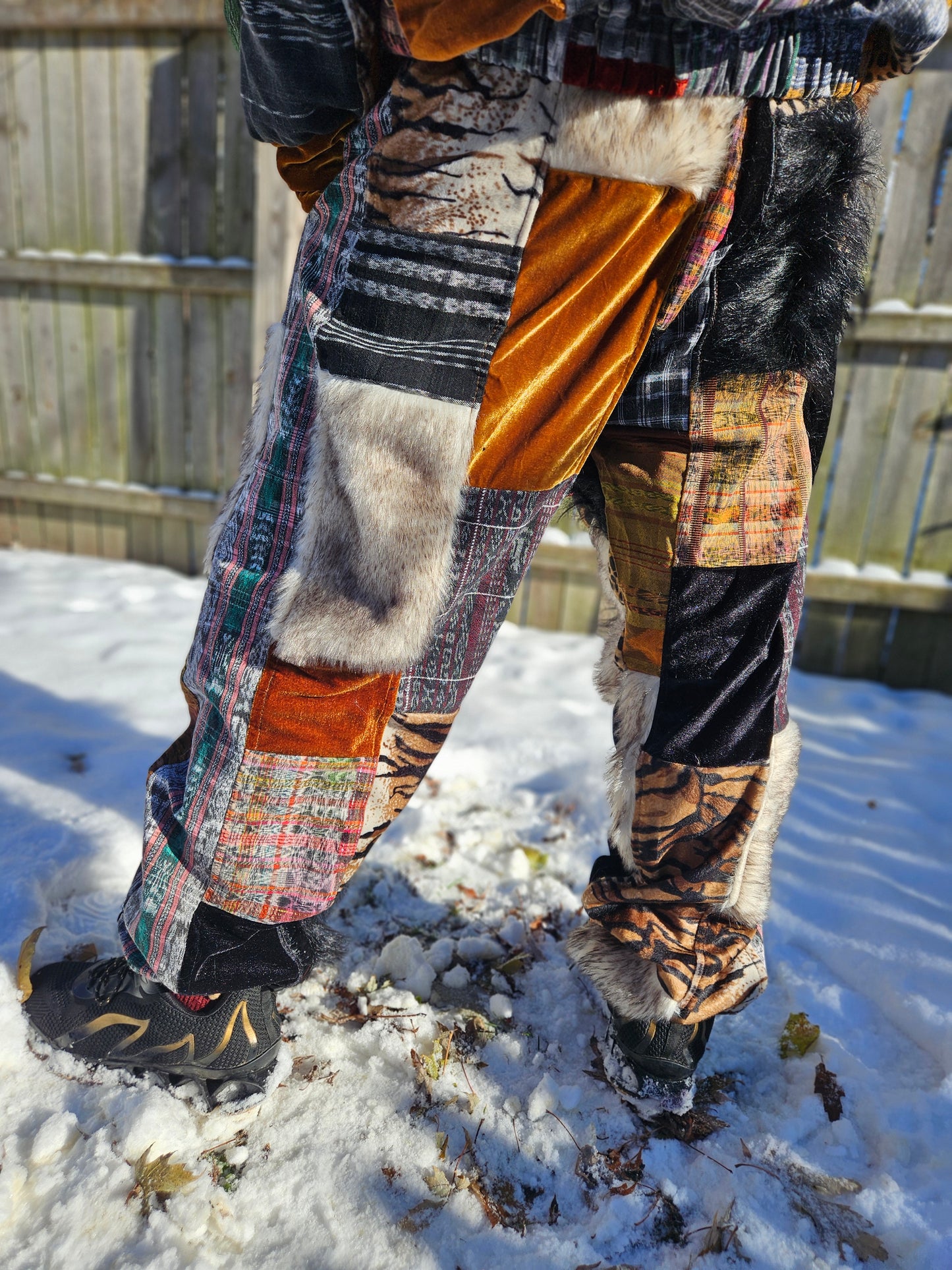 Patchwork Furry Jogger