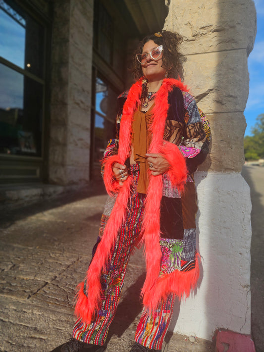 Patchwork Cloak - Rebel Rose