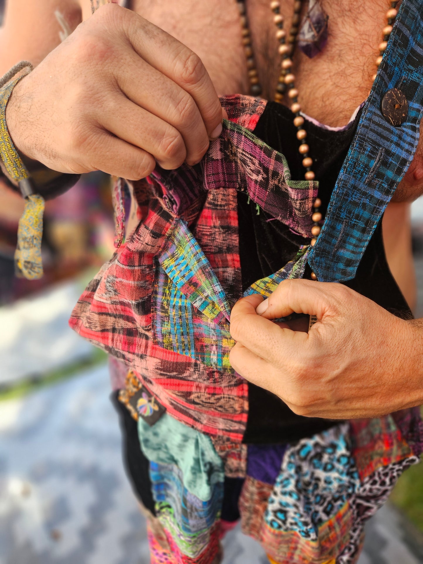 Patchwork Overalls