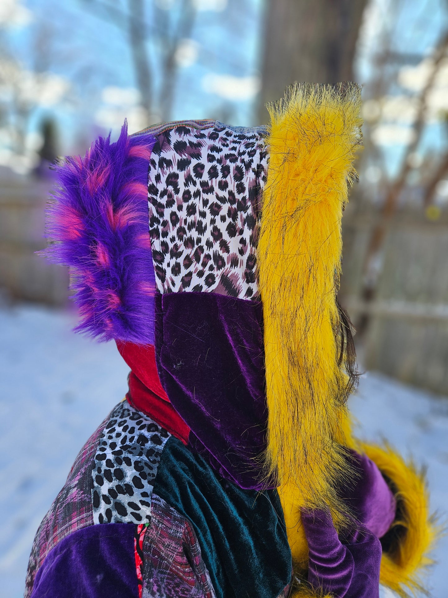 Patchwork Cloak - Fuzzy Dream