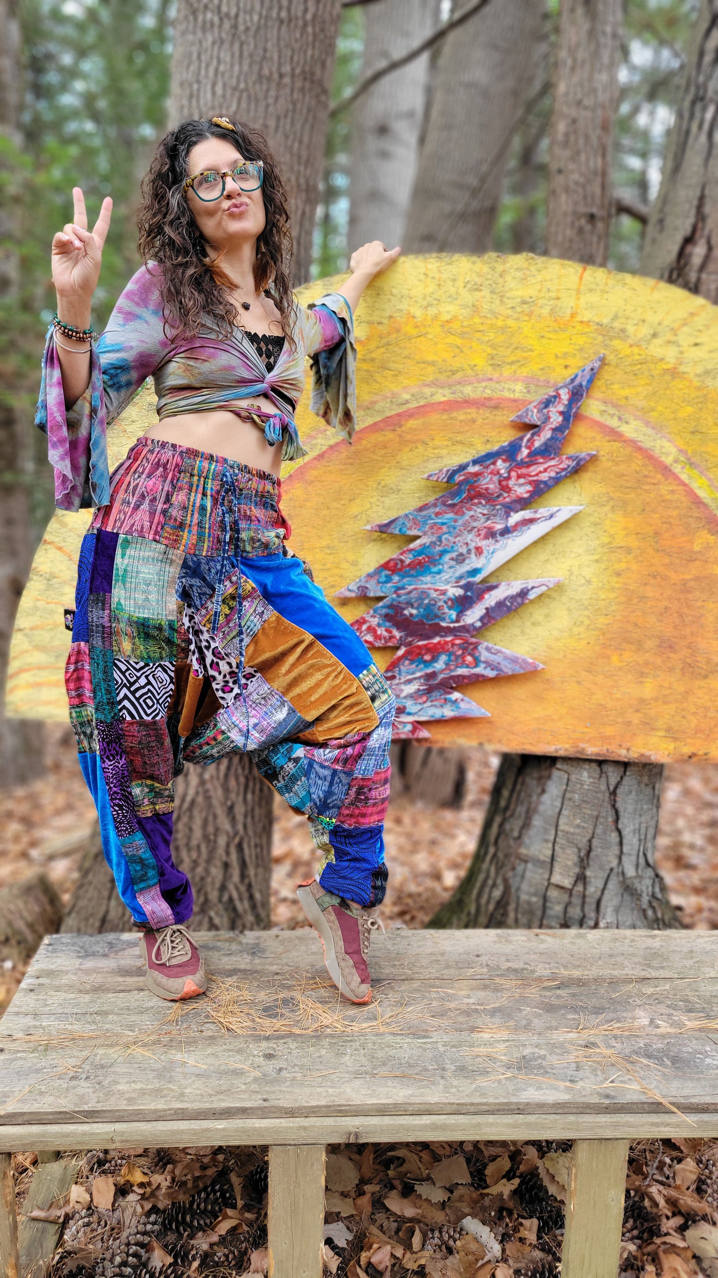 Patchwork Harem Pants