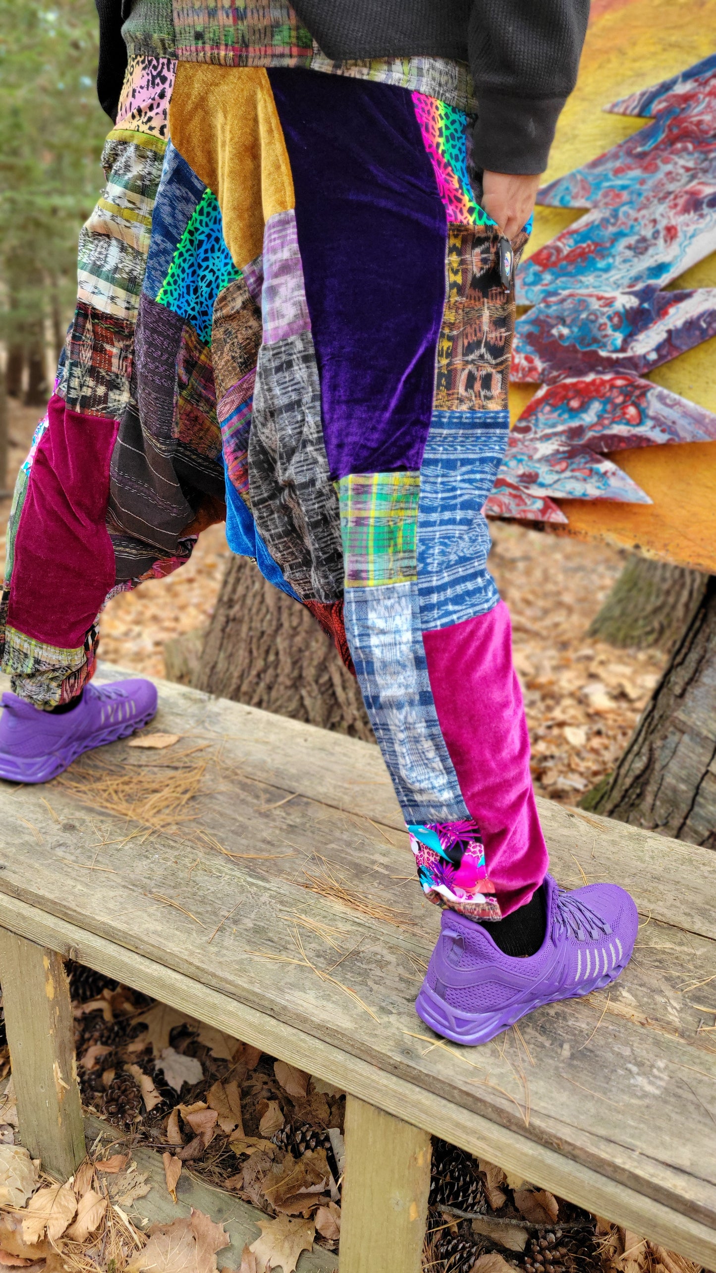 Patchwork Harem Pants